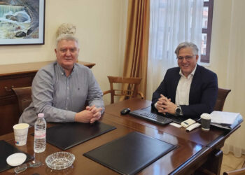 Ο Γραμματέας με τον Δήμαρχο Βοίου